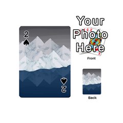 Snow Mountains Sea Sun Landscape Playing Cards 54 Designs (mini) by Wegoenart