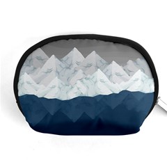 Snow Mountains Sea Sun Landscape Accessory Pouch (medium) by Wegoenart