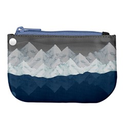 Snow Mountains Sea Sun Landscape Large Coin Purse by Wegoenart