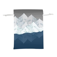 Snow Mountains Sea Sun Landscape Lightweight Drawstring Pouch (l) by Wegoenart