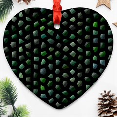 Abstract Green Design Scales Ornament (heart) by Wegoenart