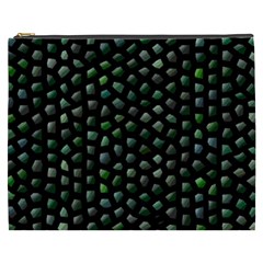 Abstract Green Design Scales Cosmetic Bag (xxxl) by Wegoenart