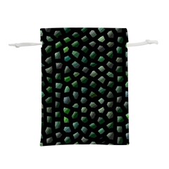 Abstract Green Design Scales Lightweight Drawstring Pouch (l)