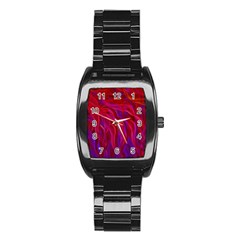 Background Texture Pattern Stainless Steel Barrel Watch by Wegoenart