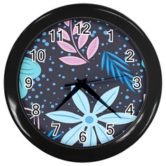 Pattern Nature Color Banner Modern Wall Clock (black) by Wegoenart