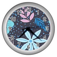 Pattern Nature Color Banner Modern Wall Clock (silver) by Wegoenart