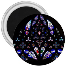 Barcelona Cathedral Spain Stained Glass 3  Magnets by Wegoenart