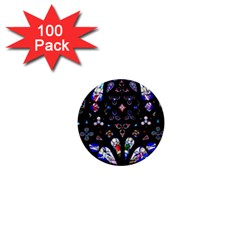 Barcelona Cathedral Spain Stained Glass 1  Mini Buttons (100 Pack) 