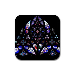 Barcelona Cathedral Spain Stained Glass Rubber Square Coaster (4 Pack)  by Wegoenart