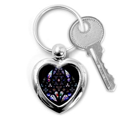 Barcelona Cathedral Spain Stained Glass Key Chain (heart) by Wegoenart