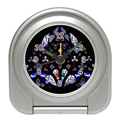 Barcelona Cathedral Spain Stained Glass Travel Alarm Clock by Wegoenart