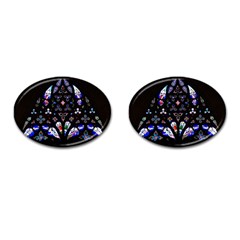 Barcelona Cathedral Spain Stained Glass Cufflinks (oval) by Wegoenart