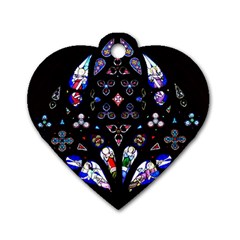 Barcelona Cathedral Spain Stained Glass Dog Tag Heart (one Side) by Wegoenart