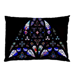 Barcelona Cathedral Spain Stained Glass Pillow Case by Wegoenart