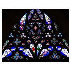 Barcelona Cathedral Spain Stained Glass Double Sided Flano Blanket (medium)  by Wegoenart