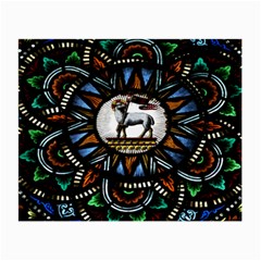 Spain Catalonia Montserrat Church  Stained Glass Small Glasses Cloth (2 Sides) by Wegoenart