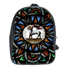 Spain Catalonia Montserrat Church  Stained Glass School Bag (large) by Wegoenart