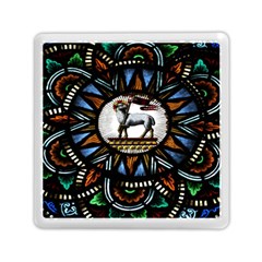 Spain Catalonia Montserrat Church  Stained Glass Memory Card Reader (square) by Wegoenart