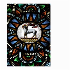 Spain Catalonia Montserrat Church  Stained Glass Small Garden Flag (two Sides) by Wegoenart