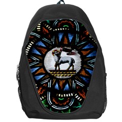 Spain Catalonia Montserrat Church  Stained Glass Backpack Bag by Wegoenart