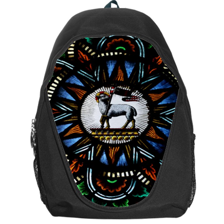 Spain Catalonia Montserrat Church  Stained Glass Backpack Bag