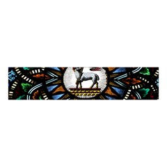 Spain Catalonia Montserrat Church  Stained Glass Velvet Scrunchie by Wegoenart