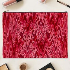 Background Abstract Surface Red Cosmetic Bag (xxxl) by Wegoenart