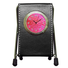 Background Abstract Texture Pen Holder Desk Clock by Wegoenart