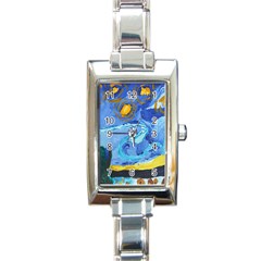 Painting Illustrations Vincent Van Gogh Rectangle Italian Charm Watch by Wegoenart