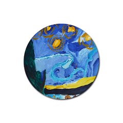 Painting Illustrations Vincent Van Gogh Rubber Coaster (round)  by Wegoenart