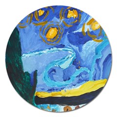 Painting Illustrations Vincent Van Gogh Magnet 5  (round) by Wegoenart