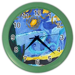 Painting Illustrations Vincent Van Gogh Color Wall Clock by Wegoenart