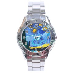 Painting Illustrations Vincent Van Gogh Stainless Steel Analogue Watch by Wegoenart