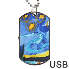 Painting Illustrations Vincent Van Gogh Dog Tag Usb Flash (one Side) by Wegoenart