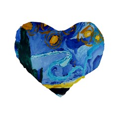 Painting Illustrations Vincent Van Gogh Standard 16  Premium Heart Shape Cushions by Wegoenart