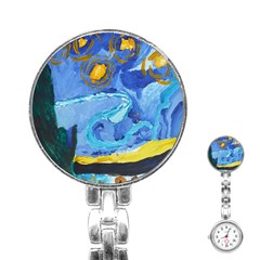 Painting Illustrations Vincent Van Gogh Stainless Steel Nurses Watch by Wegoenart