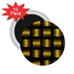 Background Pattern Desktop Metal Gold Golden 2 25  Magnets (10 Pack)  by Wegoenart