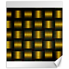 Background Pattern Desktop Metal Gold Golden Canvas 8  X 10  by Wegoenart