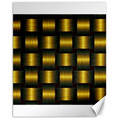 Background Pattern Desktop Metal Gold Golden Canvas 11  X 14  by Wegoenart