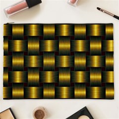 Background Pattern Desktop Metal Gold Golden Cosmetic Bag (xxl) by Wegoenart