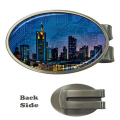 Smart City Circuit Board Money Clips (oval)  by Wegoenart