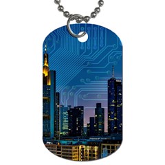 Smart City Circuit Board Dog Tag (one Side) by Wegoenart