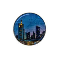 Smart City Circuit Board Hat Clip Ball Marker (4 Pack) by Wegoenart