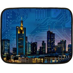 Smart City Circuit Board Fleece Blanket (mini) by Wegoenart