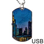 Smart City Circuit Board Dog Tag USB Flash (Two Sides) Back