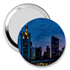 Smart City Circuit Board 3  Handbag Mirrors by Wegoenart