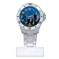 Smart City Circuit Board Plastic Nurses Watch by Wegoenart