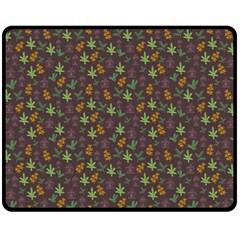 Tribal Leaves House Art Tribal Art Fleece Blanket (medium)  by Wegoenart