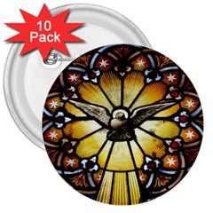 Spain Catalonia Montserrat Church 3  Buttons (10 Pack)  by Wegoenart