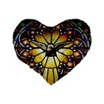 Spain Catalonia Montserrat Church Standard 16  Premium Flano Heart Shape Cushions Back